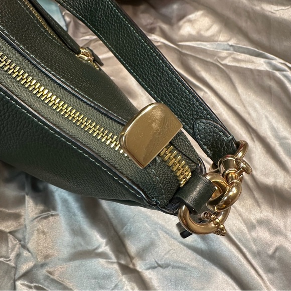 SOLD🌹Coach Teri Hobo • LIMITED EDITION Pebbled Leather WINTER GREEN Shoulder Bag - Picture 8 of 15